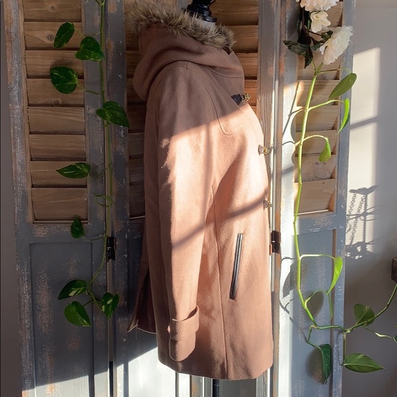 Cole Haan partial wool faux fur lined hood jacket - Picture 6 of 16